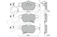 Sada brzdových destiček, kotoučová brzda fri.tech. 120.2