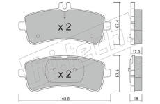 Sada brzdových destiček, kotoučová brzda fri.tech. 1200.0