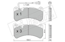 Sada brzdových destiček, kotoučová brzda fri.tech. 1201.0
