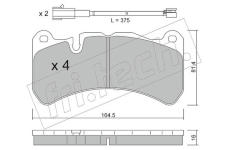 Sada brzdových destiček, kotoučová brzda fri.tech. 1201.1