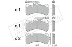 Sada brzdových destiček, kotoučová brzda fri.tech. 1201.2
