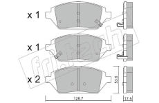 Sada brzdových destiček, kotoučová brzda fri.tech. 1211.0