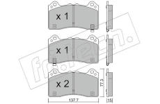 Sada brzdových destiček, kotoučová brzda fri.tech. 1220.0