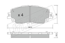 Sada brzdových destiček, kotoučová brzda fri.tech. 1227.0