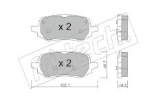 Sada brzdových destiček, kotoučová brzda fri.tech. 1248.0