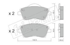 Sada brzdových destiček, kotoučová brzda fri.tech. 1249.0