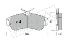 Sada brzdových destiček, kotoučová brzda fri.tech. 125.0