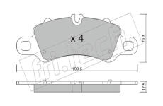 Sada brzdových destiček, kotoučová brzda fri.tech. 1254.0