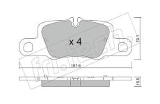 Sada brzdových destiček, kotoučová brzda fri.tech. 1257.0
