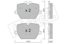 Sada brzdových destiček, kotoučová brzda fri.tech. 1266.0