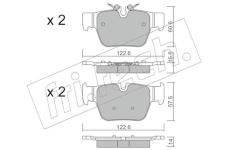 Sada brzdových destiček, kotoučová brzda fri.tech. 1267.0