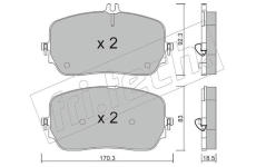 Sada brzdových destiček, kotoučová brzda fri.tech. 1272.0
