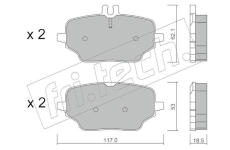 Sada brzdových destiček, kotoučová brzda fri.tech. 1273.0
