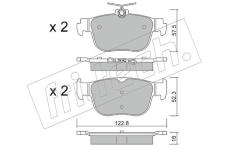 Sada brzdových destiček, kotoučová brzda fri.tech. 1281.0