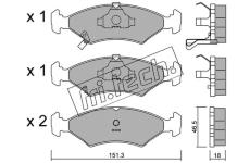 Sada brzdových destiček, kotoučová brzda fri.tech. 129.0