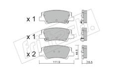 Sada brzdových destiček, kotoučová brzda fri.tech. 1299.0