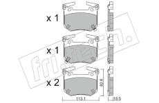Sada brzdových destiček, kotoučová brzda fri.tech. 1307.0