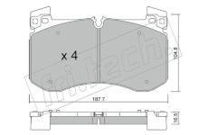 Sada brzdových destiček, kotoučová brzda fri.tech. 1308.0
