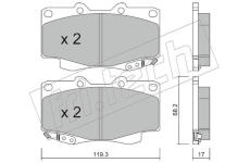 Sada brzdových destiček, kotoučová brzda fri.tech. 131.1