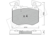 Sada brzdových destiček, kotoučová brzda fri.tech. 1310.0