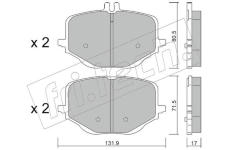 Sada brzdových destiček, kotoučová brzda fri.tech. 1314.0