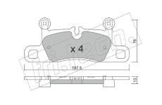 Sada brzdových destiček, kotoučová brzda fri.tech. 1315.0
