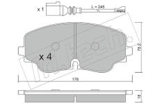 Sada brzdových destiček, kotoučová brzda fri.tech. 1316.0