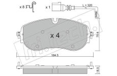 Sada brzdových destiček, kotoučová brzda fri.tech. 1320.0