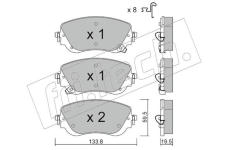 Sada brzdových destiček, kotoučová brzda fri.tech. 1325.0