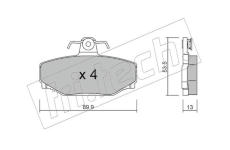 Sada brzdových destiček, kotoučová brzda fri.tech. 133.0