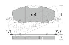 Sada brzdových destiček, kotoučová brzda fri.tech. 1330.0