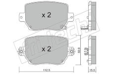 Sada brzdových destiček, kotoučová brzda fri.tech. 1334.0