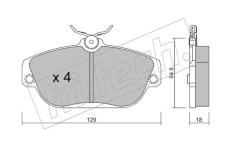 Sada brzdových destiček, kotoučová brzda fri.tech. 134.0