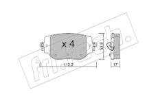 Sada brzdových destiček, kotoučová brzda fri.tech. 1346.0