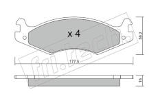 Sada brzdových destiček, kotoučová brzda fri.tech. 135.0