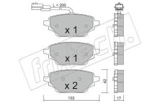 Sada brzdových destiček, kotoučová brzda fri.tech. 1352.1
