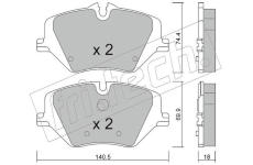 Sada brzdových destiček, kotoučová brzda fri.tech. 1354.0