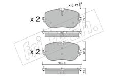Sada brzdových destiček, kotoučová brzda fri.tech. 1356.0