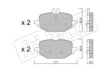Sada brzdových destiček, kotoučová brzda fri.tech. 1359.0