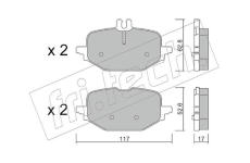 Sada brzdových destiček, kotoučová brzda fri.tech. 1359.1