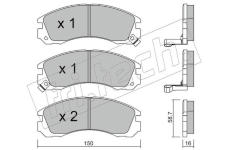 Sada brzdových destiček, kotoučová brzda fri.tech. 136.0