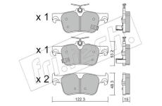 Sada brzdových destiček, kotoučová brzda fri.tech. 1363.0