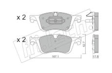 Sada brzdových destiček, kotoučová brzda fri.tech. 1365.1