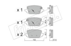 Sada brzdových destiček, kotoučová brzda fri.tech. 1366.0