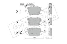 Sada brzdových destiček, kotoučová brzda fri.tech. 1366.1