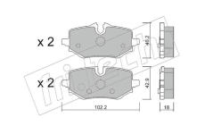 Sada brzdových destiček, kotoučová brzda fri.tech. 1368.0