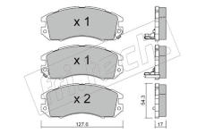 Sada brzdových destiček, kotoučová brzda fri.tech. 137.0