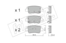 Sada brzdových destiček, kotoučová brzda fri.tech. 1371.0