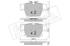 Sada brzdových destiček, kotoučová brzda fri.tech. 1387.0