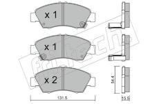 Sada brzdových destiček, kotoučová brzda fri.tech. 140.0